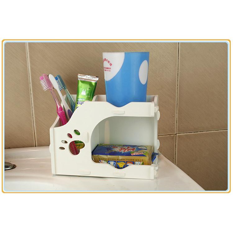Kệ đựng đồ phòng tắm bằng gỗ CNC nhiều họa tiết KNT-01
