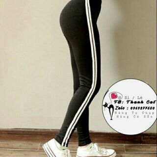 Quần legging nữ kẻ sọc