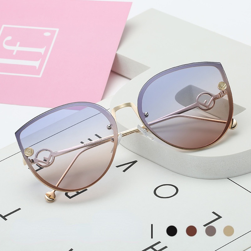 Kính Mát Oversized Không Gọng Màu Sắc gradient Phong Cách Châu Âu Cho Nữ