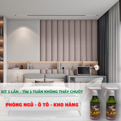Combo 3 chai xịt đuổi chuột, đuổi côn trùng thảo mộc tự nhiên - Tặng kèm 2 vòi xịt