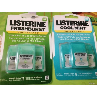 Miếng ngậm thơm miệng diệt khuẩn Listerine Pocketpaks Breath Strips