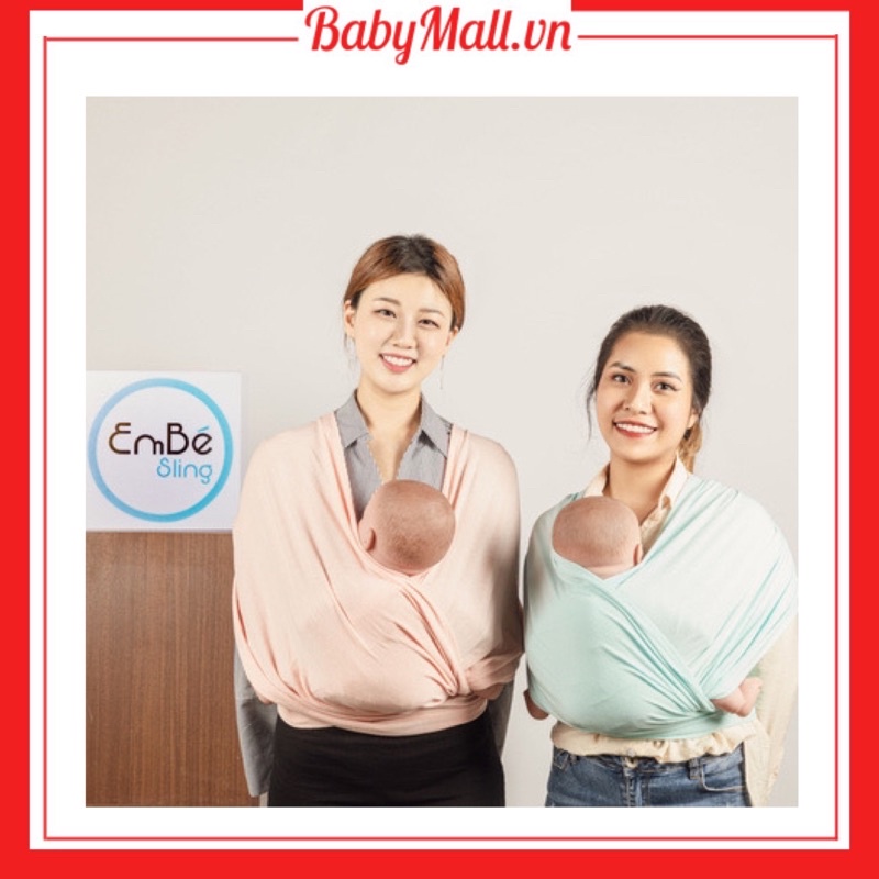 Địu vải EmBé Sling dành cho bé 0-24 tháng [Dòng FLEX] mềm mại, thoáng khí, co giãn, trợ thủ cho đôi tay của mẹ