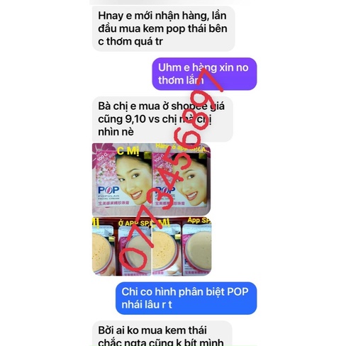 Kem trắng da pop đại