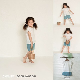 Bộ Cộc Bé Gái Hãng [CHAANG] Chất Mềm, Mịn, Thấm Hút Mồ Hôi Siêu Tốt