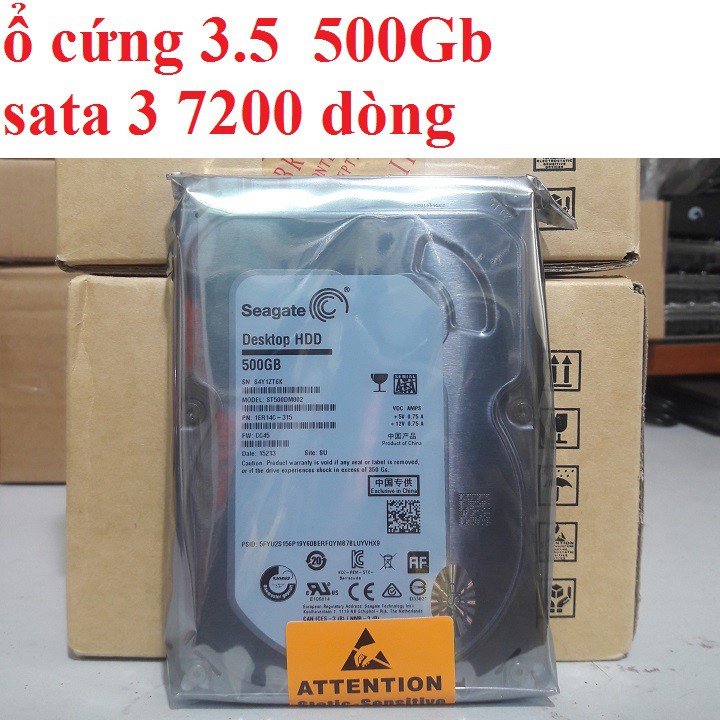 Ổ cứng HDD 3.5 Seagate 500Gb sata 3 7200 dòng