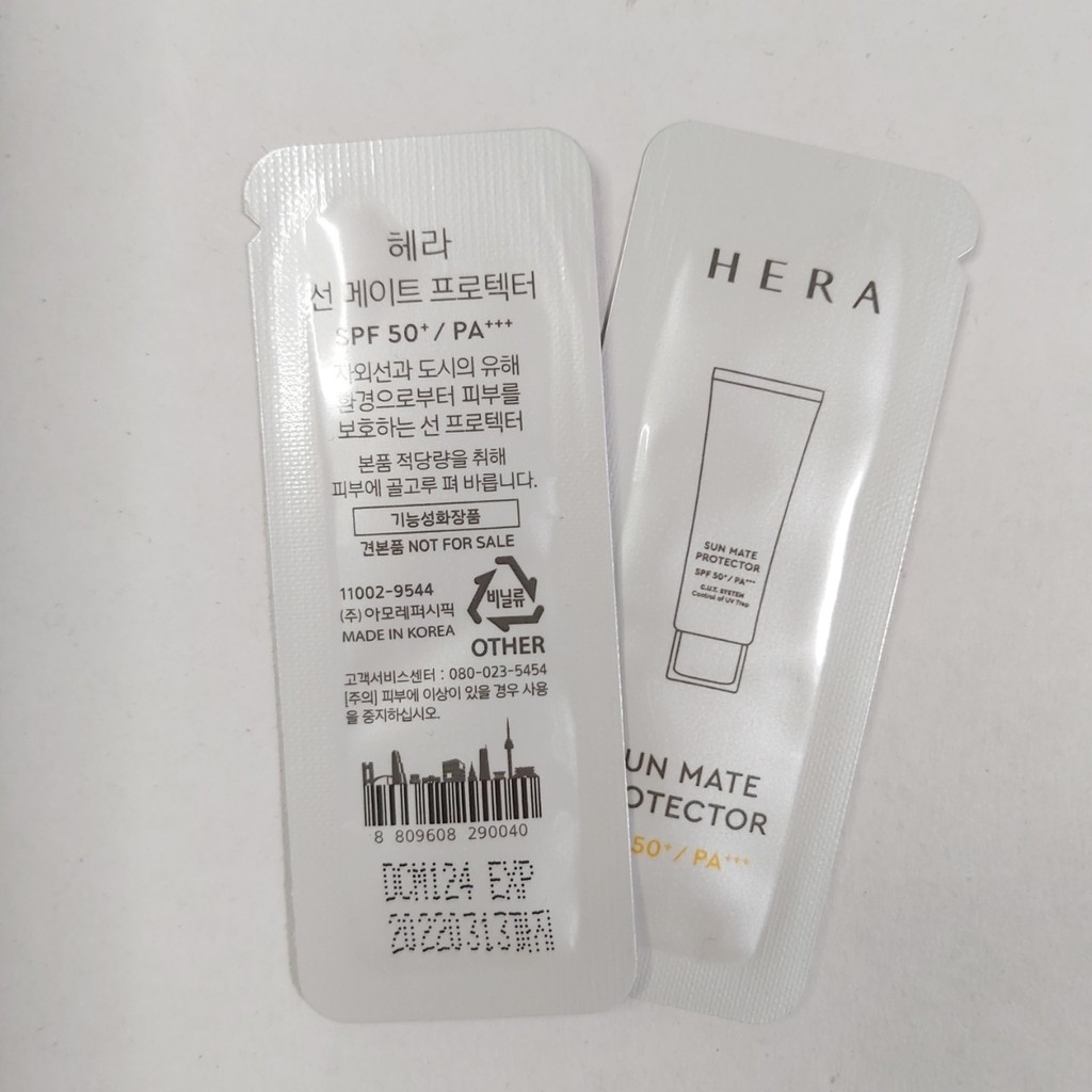 Gói kem chống nắng Hera Sun Mate Protector SPF50+/PA+++ chống tia UV cao 1ml