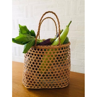 Giỏ Mây Tre Đan, Giỏ Lủng Size To Đi Chợ, Decor Trang Trí Hoa; Đựng Trái Cây; Bền, Không Thấm Nước; Đan Kỹ