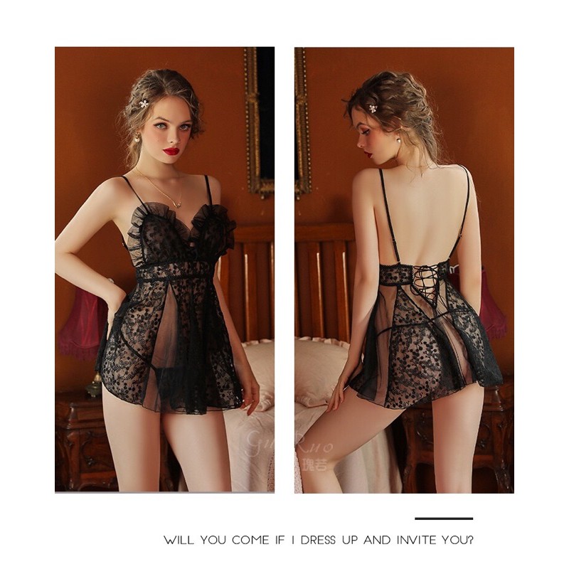 HÀNG CAO CẤP VÁY NGỦ PHỐI REN QUYẾN RŨ MỀM MẠI SEXY GỢI CẢM