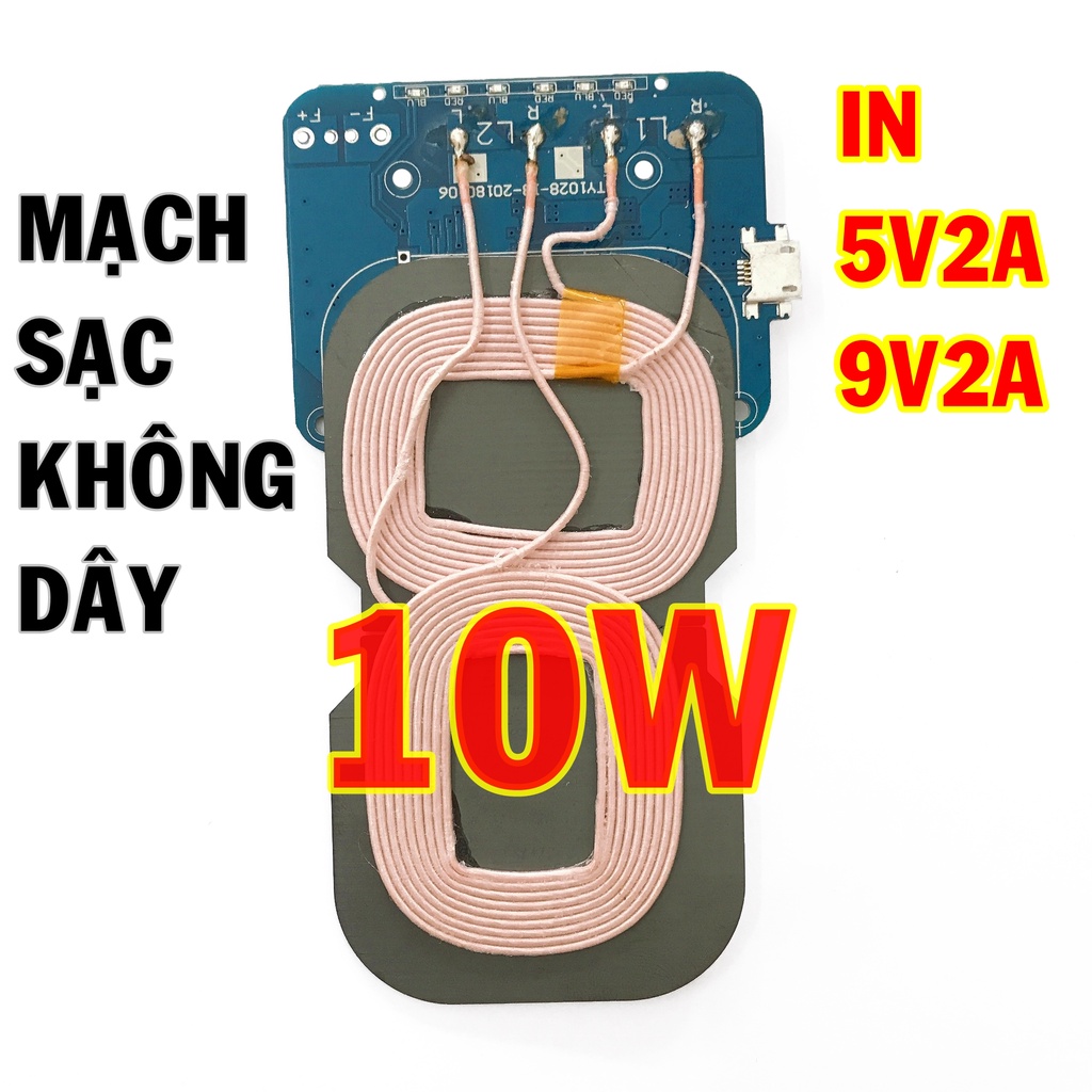 Mạch sạc nhanh không dây 10W Qc3.0 - mới