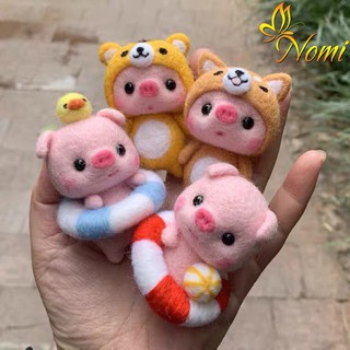 [Len chọc có hướng dẫn] Bộ kit len chọc heo tắm biển