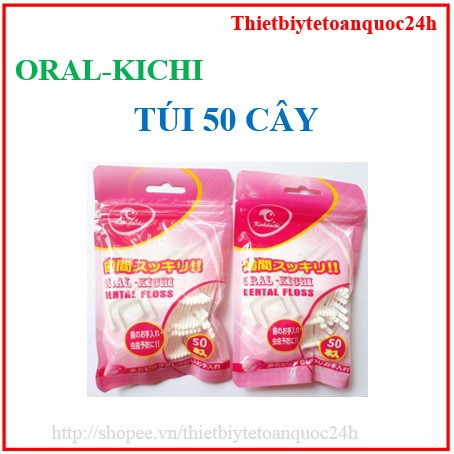 Combo 10 túi chỉ nha khoa vệ sinh răng Oralkichi 80/50- Oral kichi