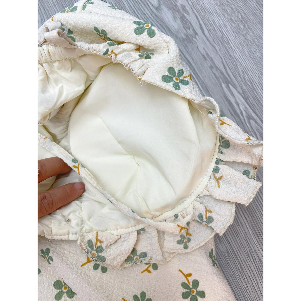 Váy hai Dây Hoa Nhí kết hợp Áo Khoác Cardigan LiLuta Store Phong Cách Hàn Quốc , Set Váy Hoa Nhí Nữ -Liluta VH01