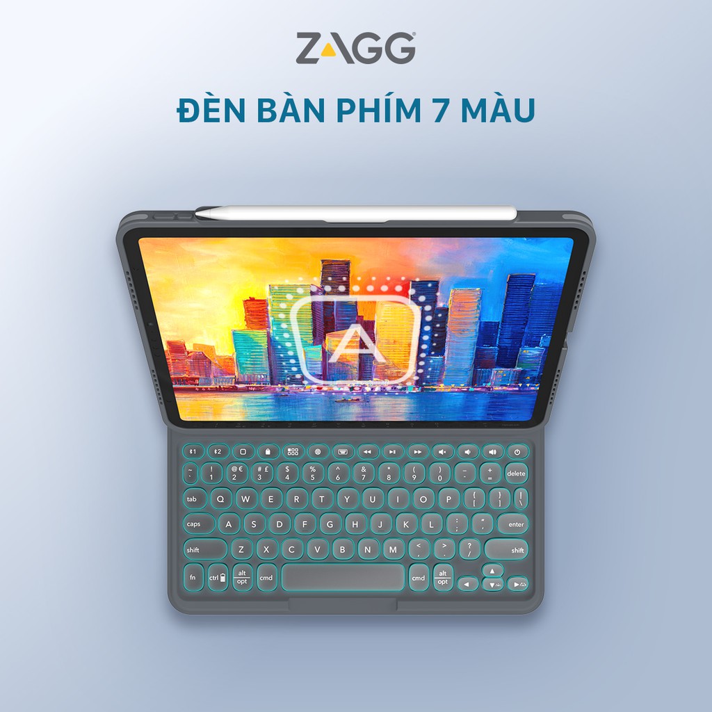 [Mã SKAMCLU9 giảm 10% đơn 100K] Ốp lưng kèm bàn phím ZAGG Pro Keys iPad 10.9 inch - 103407271