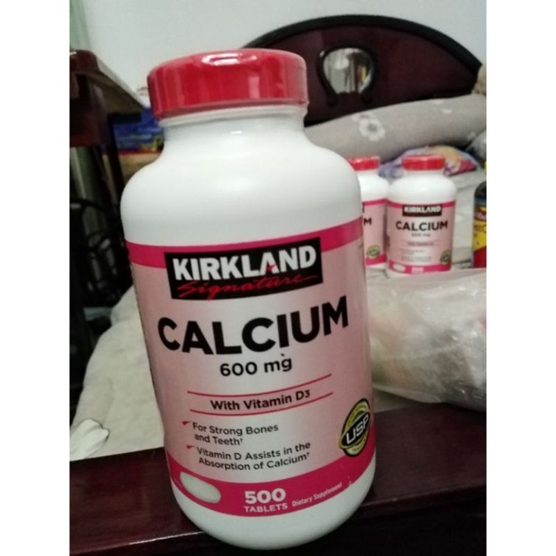 Viên Uống Calcium 600mg + D3 Của Kirkland 500 viên - Canxi Kirkland