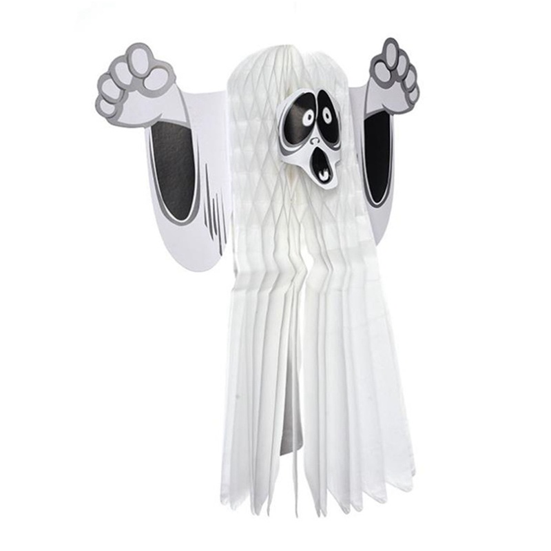 1 Vật Dụng Trang Trí Halloween Bằng Giấy Hình Nhện Dơi Bí Ngô Cho Nhà Ở Quán Bar