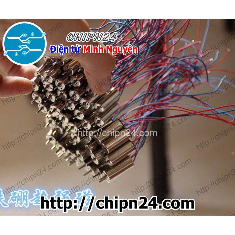 [1 CÁI] (F94) Động cơ Mini 8520 trục 1.0mm dây Đỏ Xanh