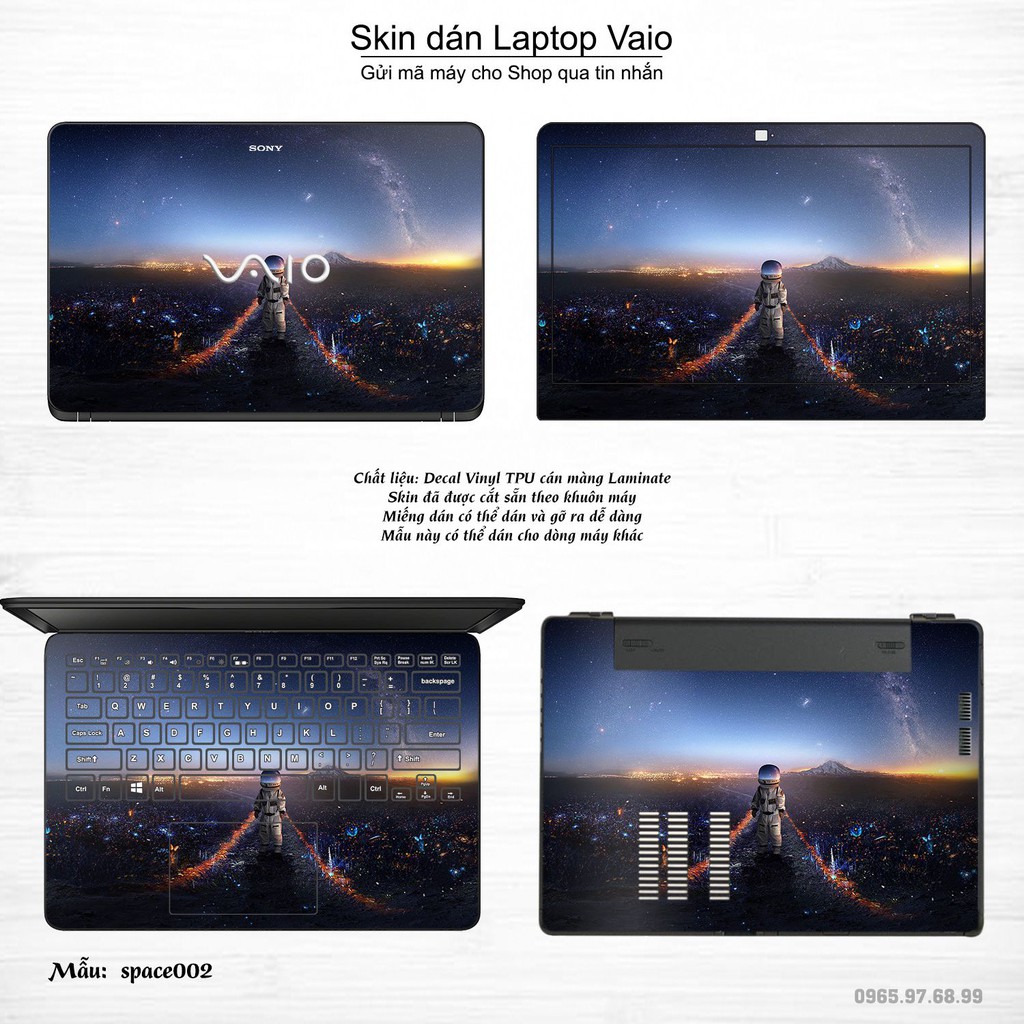 Skin dán Laptop Sony Vaio in hình không gian (inbox mã máy cho Shop)