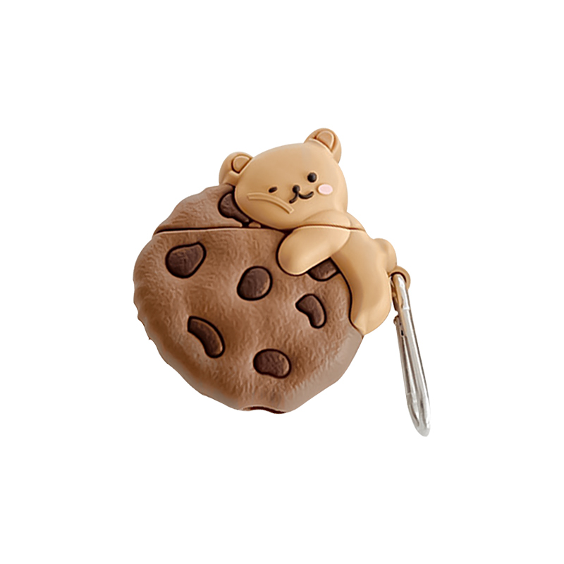 Vỏ Bảo Vệ Hộp Sạc Tai Nghe AirPods 1 / 2 / Pro / 3 Bằng Silicon Mềm Hình Gấu Và Bánh Quy