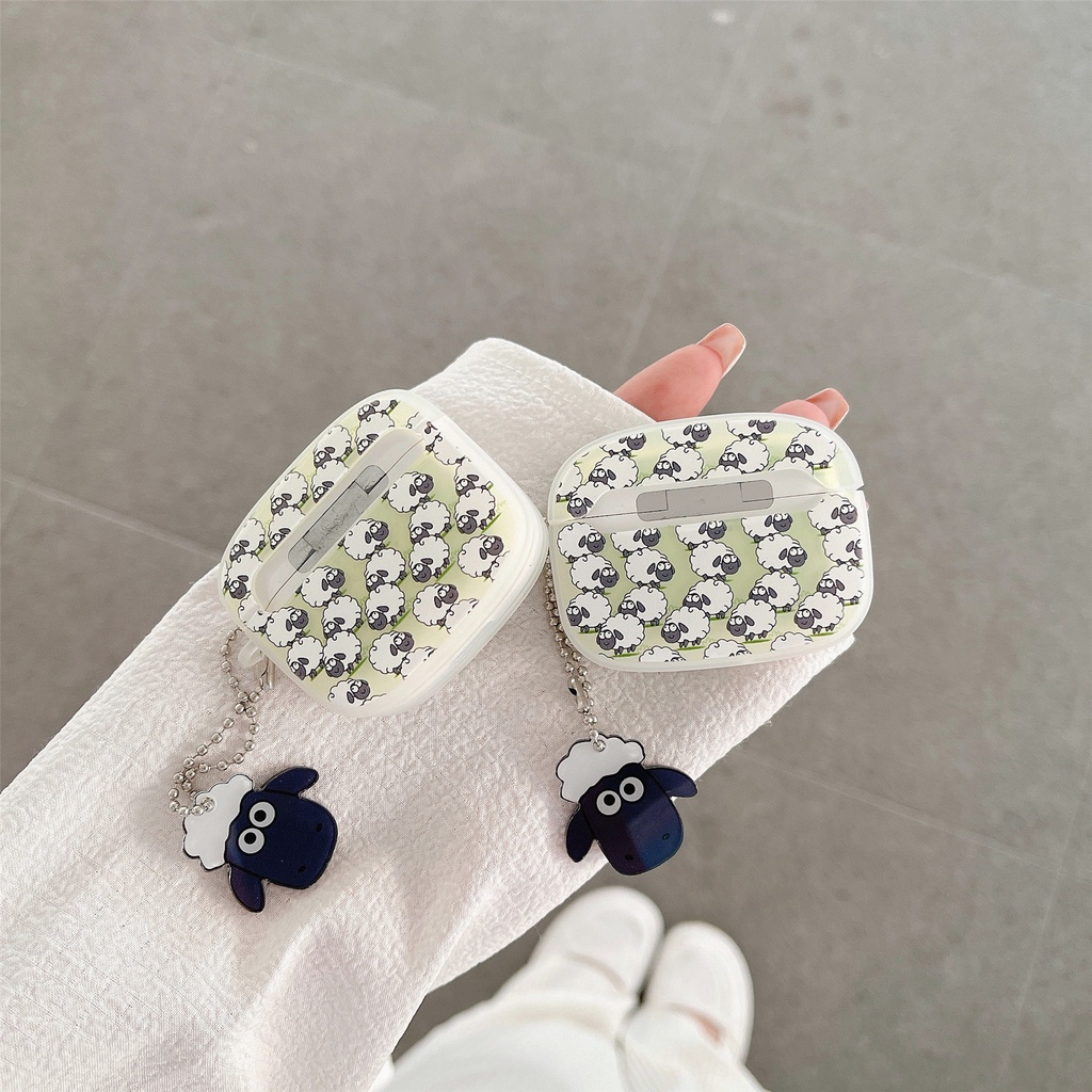 Vỏ Bảo Vệ Hộp Sạc Tai Nghe Bluetooth AirPods 1 / 2 / 3 2021 Pro2 2022 Bằng Silicon Tpu Mềm Chống Rơi Hình Chú Cừu Hoạt Hình