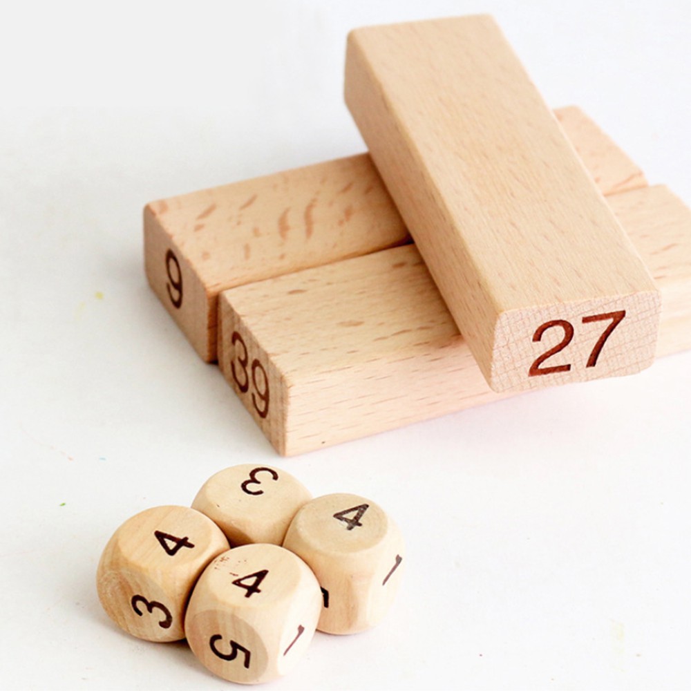 Bộ đồ chơi rút gỗ 54 thanh luyện trí thông minh sáng tạo tặng kèm 4 viên xúc xắc