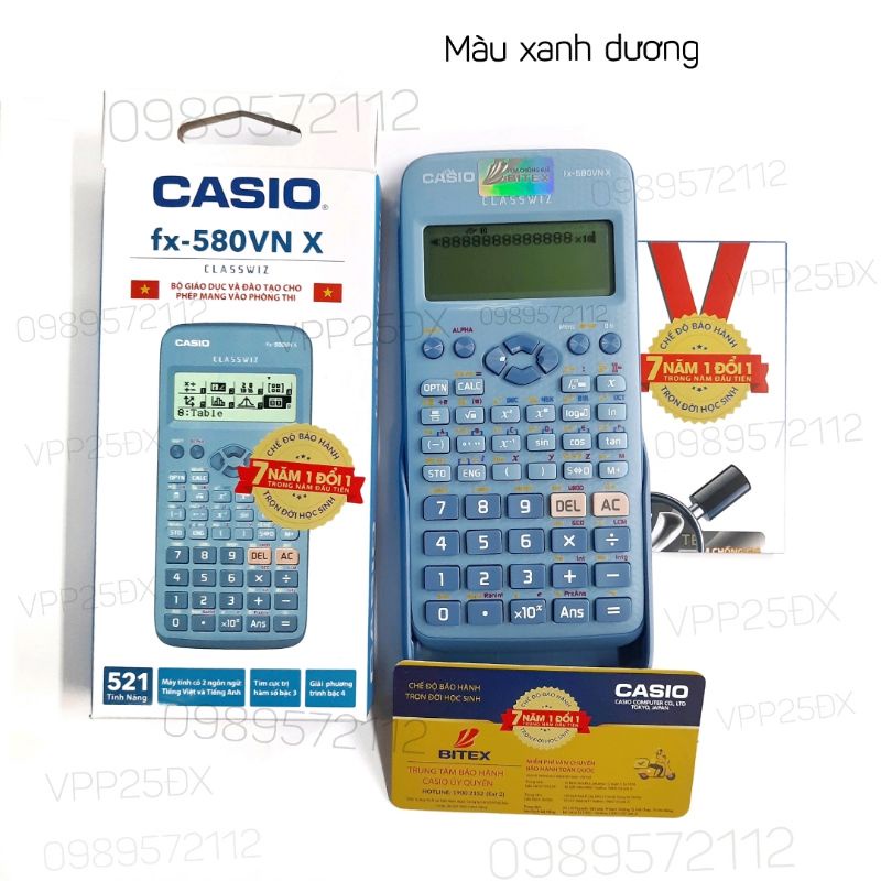 Máy tính casio Fx-580VNX CHÍNH HÃNG (Bảo hành 7 năm).