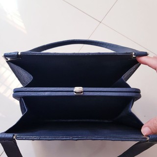thanh lý túi da đà điểu xanh