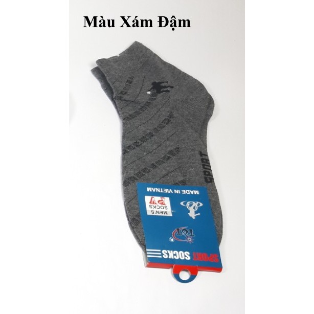 TẤT VỚ NAM CỔ TRUNG In chữ sport trên thân vớ Chất liệu thun cotton Co giãn Thoáng mát Dài 25cm Thương hiệu SPORT SOCKS