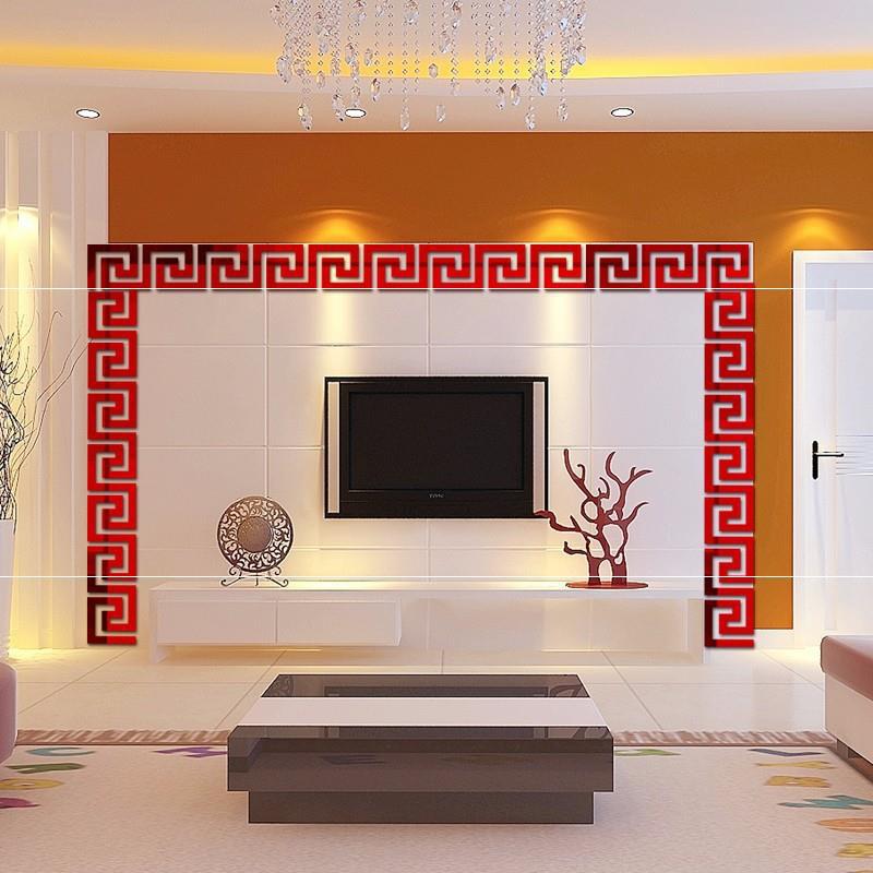 Bộ 10 miếng dán tường trang trí hiệu ứng gương sang trọng 10x10cm