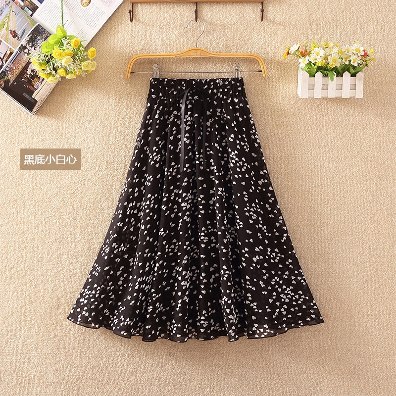 Chân Váy Voan Dáng Chữ a Lưng Cao In Họa Tiết Hoa Nhí Xinh Xắn Thời Trang Mùa Hè Mới Cho Nữ 2022