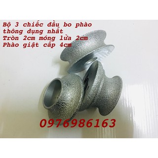 Bộ 3 đầu bo phào đá phổ biến nhất dùng cho máy mài 1 tấc