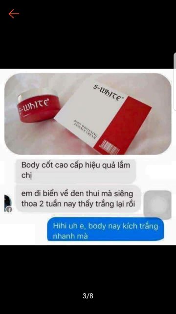 Kem dưỡng trắng da body cốt swhite mẫu cũ