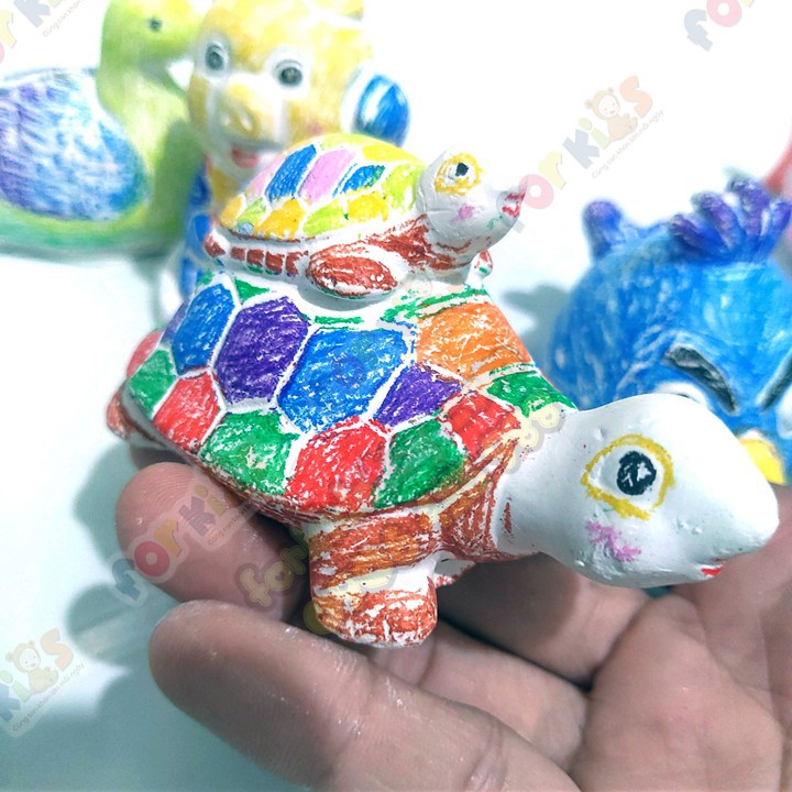 Sét 30 tượng thạch cao 7-9cm cute khác nhau cho bé, Không kèm màu