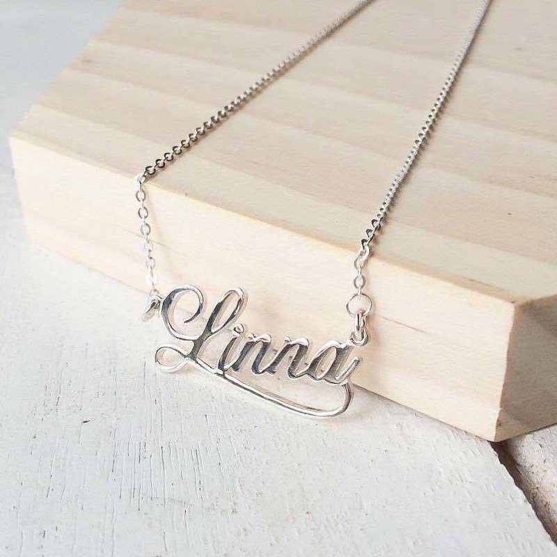 Dây chuyền chữ Handmade THJ nhỏ xinh - cắt tên theo yêu cầu