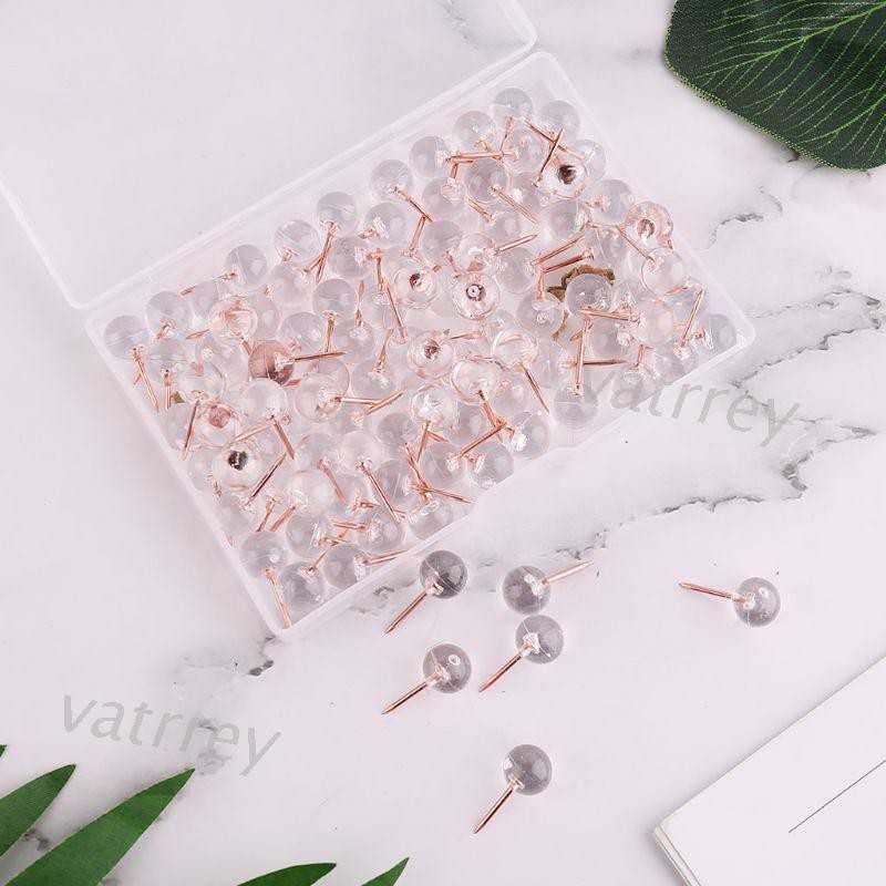 Set 100 Đinh Ghim Tròn Màu Vàng Hồng Chuyên Dụng