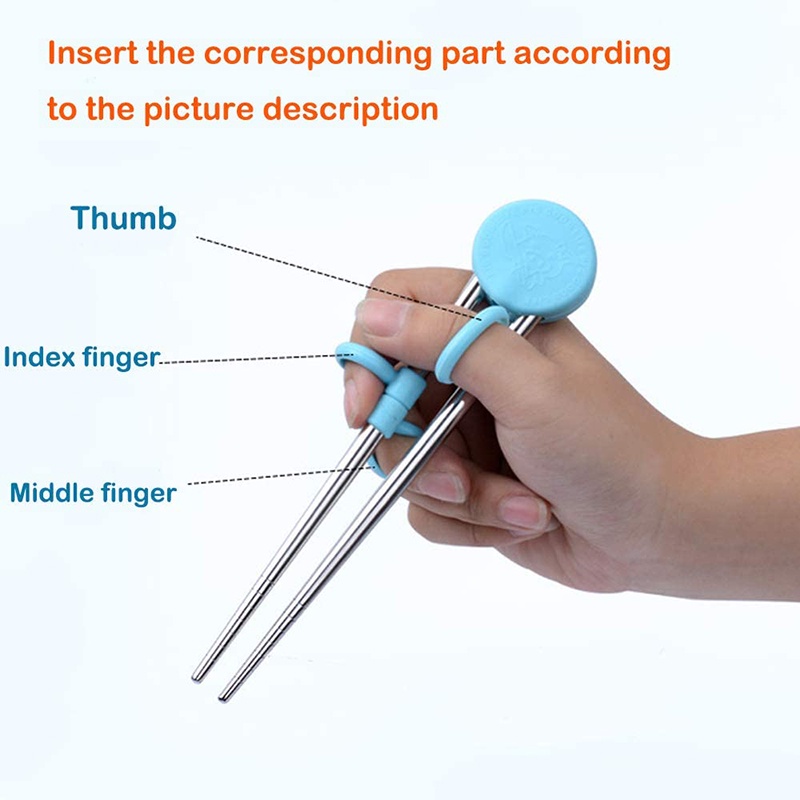 Bộ 2 Đôi Đũa Tập Ăn Cho Bé Có Thể Tái Sử Dụng