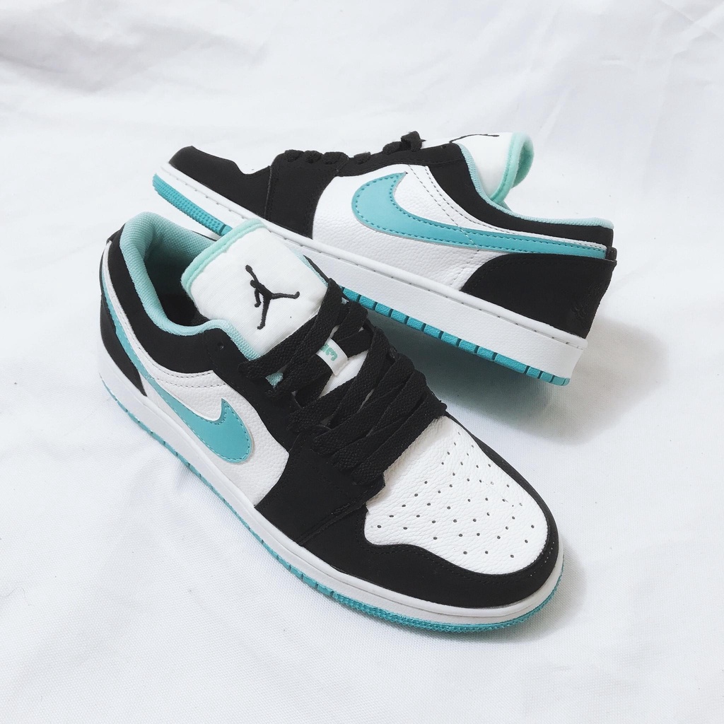 Giày Nike Jordan Cổ Thấp Xanh Ngọc, Giày Sneaker JD1 Low Nam Nữ Thể Thao Cao Cấp Full Box Bill