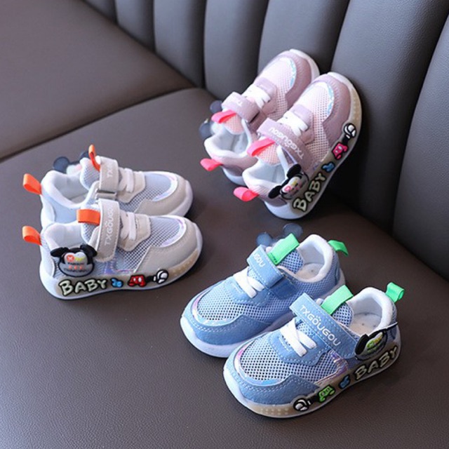 Giày Bata Cho Bé Kiểu Quai Dán Chữ Baby Cho Bé Trai Bé Gái Từ 1-4 Tuổi MINTSCLOSET Mint's Closet - G153