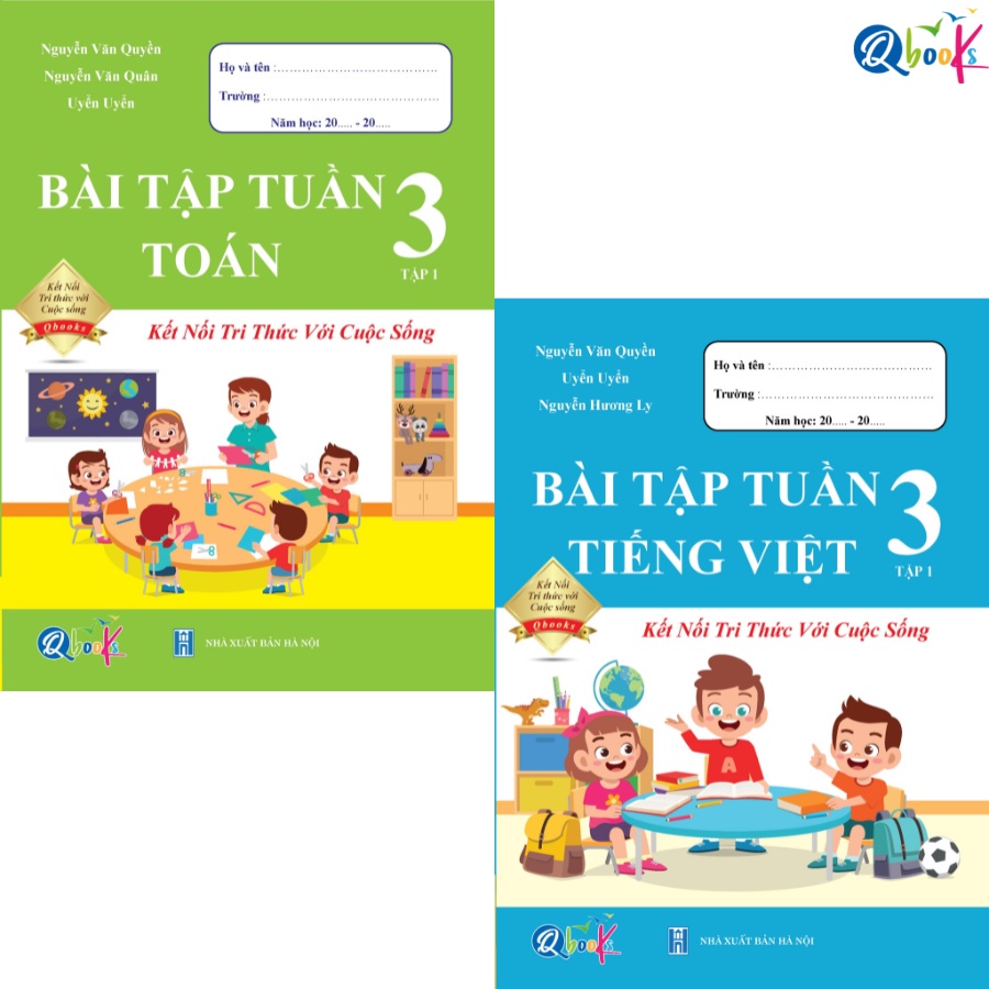 Sách - Combo Bài Tập Tuần Toán và Tiếng Việt Lớp 3 - Tập 1 - Kết Nối Tri Thức Với Cuộc Sống