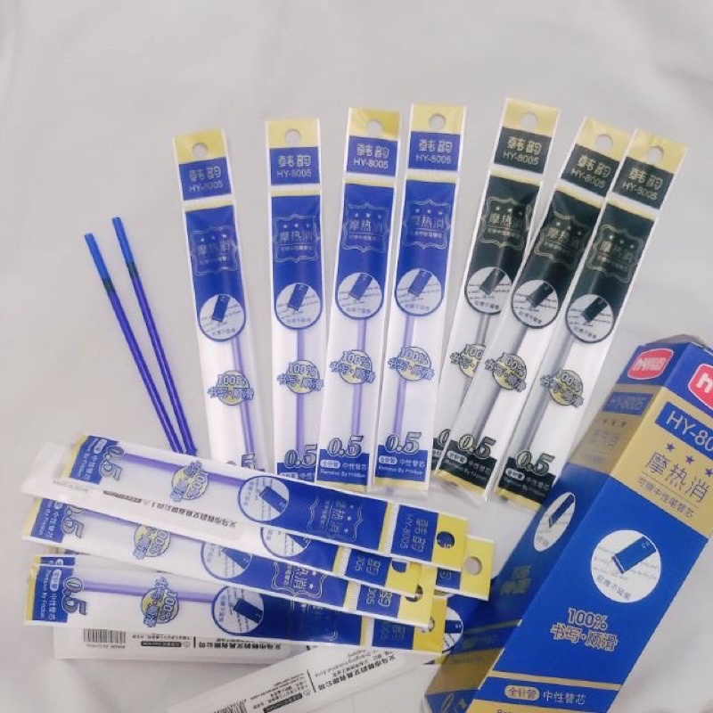Hộp 20 ruột ngòi bút tẩy được xanh/đen Loại đẹp HY-8005