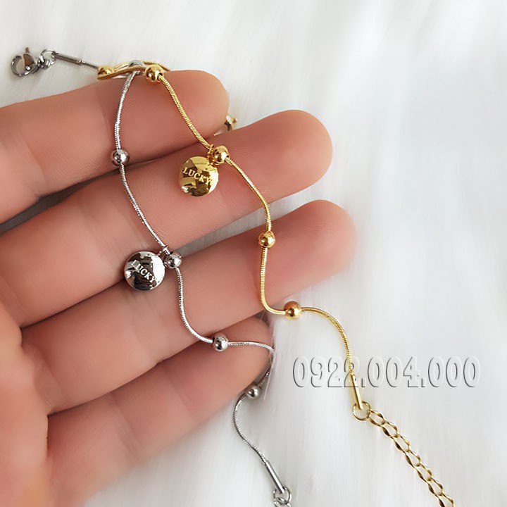 Lắc tay nữ, lắc tay chữ lucky LZ1591.