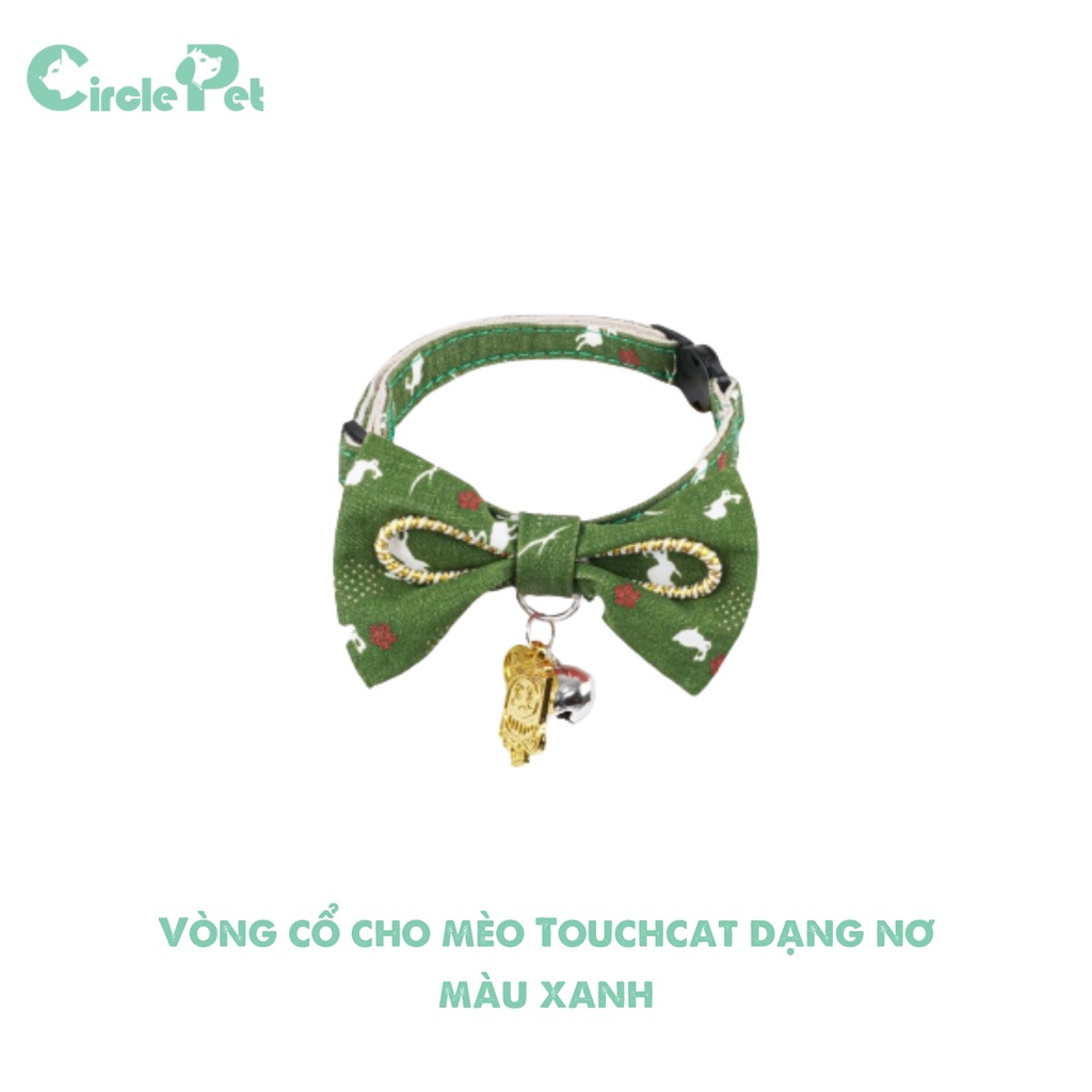 Vòng cổ cho mèo Touchcat dạng nơ dễ thương nhiều màu thời trang - Circle Pet
