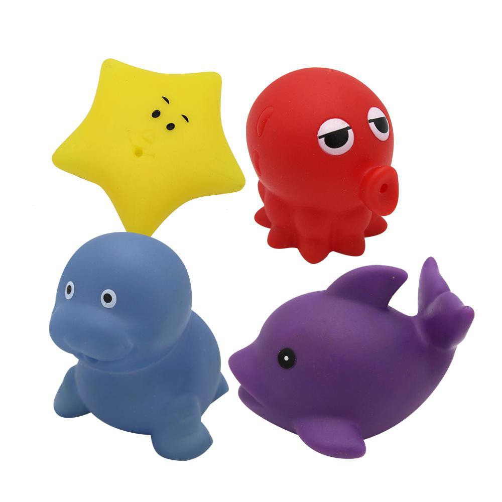 Đồ chơi tắm cho bé hình sinh vật biển - Set màu Radom - hàng xuất Nga