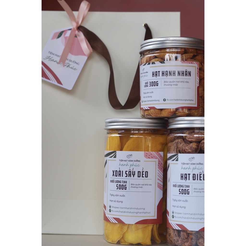 Bộ quà Tết 2022 – Set “HẠNH PHÚC” - Hạt dinh dưỡng và hoa quả sấy | BigBuy360 - bigbuy360.vn