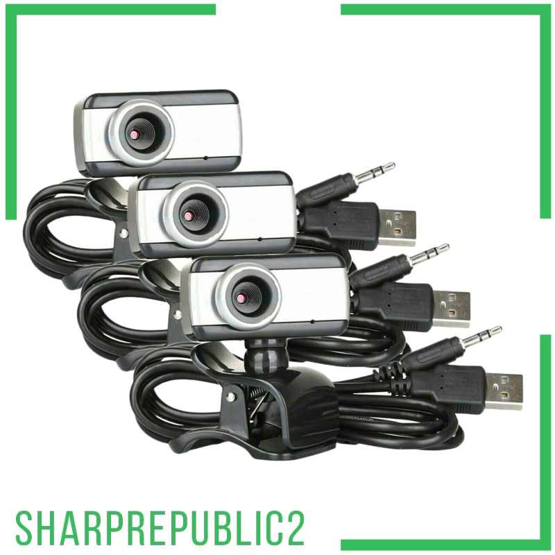 Set 3 Webcam Kỹ Thuật Số Sharprepublic2 Hd Usb 2.0 Có Thể Xoay Được Cho Pc Laptop | BigBuy360 - bigbuy360.vn