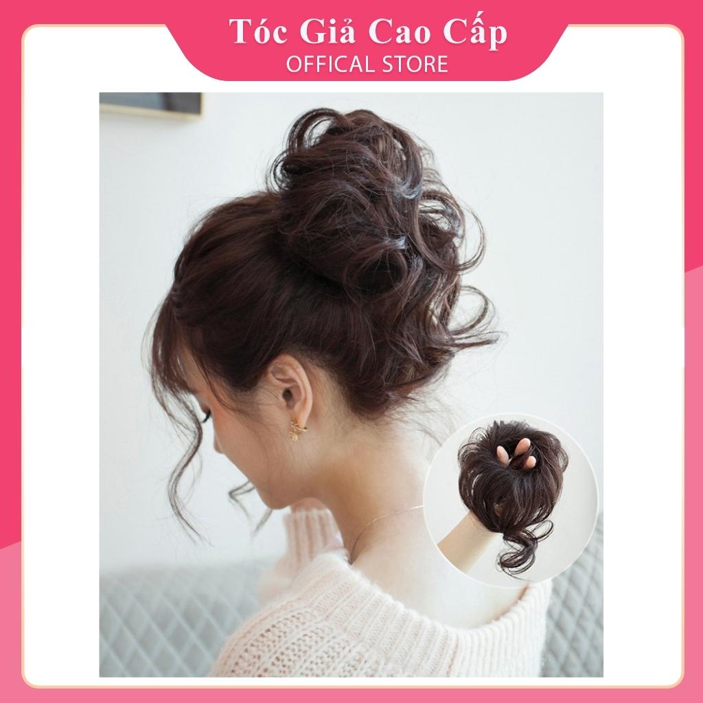 Tóc giả búi xoăn lơi bạch tuột dành cho nữ mẫu mới, mã TOCMOI101