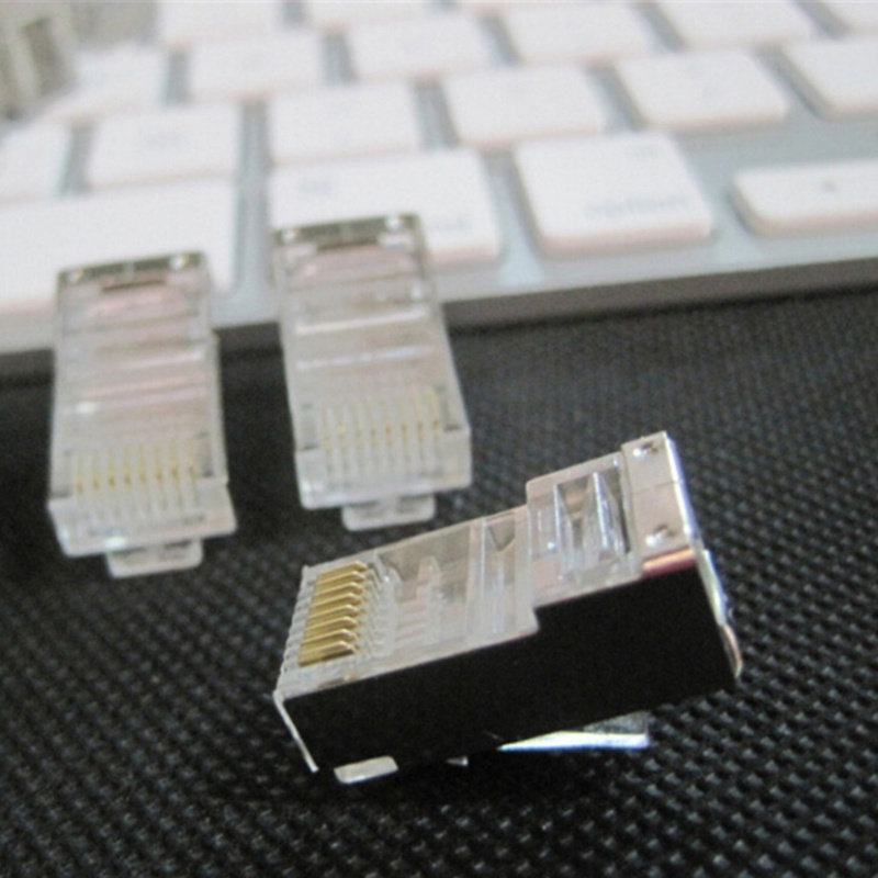 Set 10 Đầu Nối Dây Cáp Mạng Ftp 8p8c Rj 45 Rj45