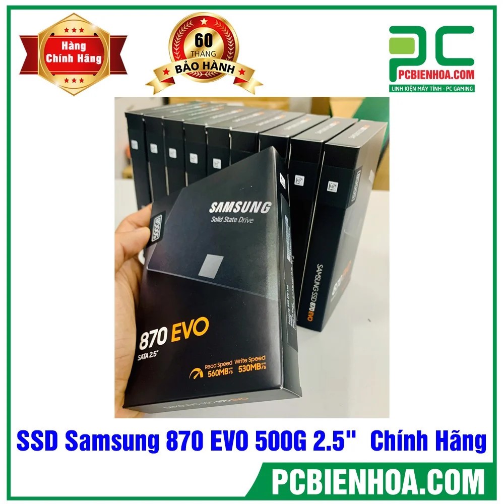 SSD SAMSUNG 870 EVO SATA III 2.5&quot; SSD 500GB ( MZ-77E500BW ) - HÀNG CHÍNH HÃNG