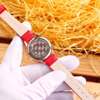 Đồng hồ nữ skwaroki dây da đỏ