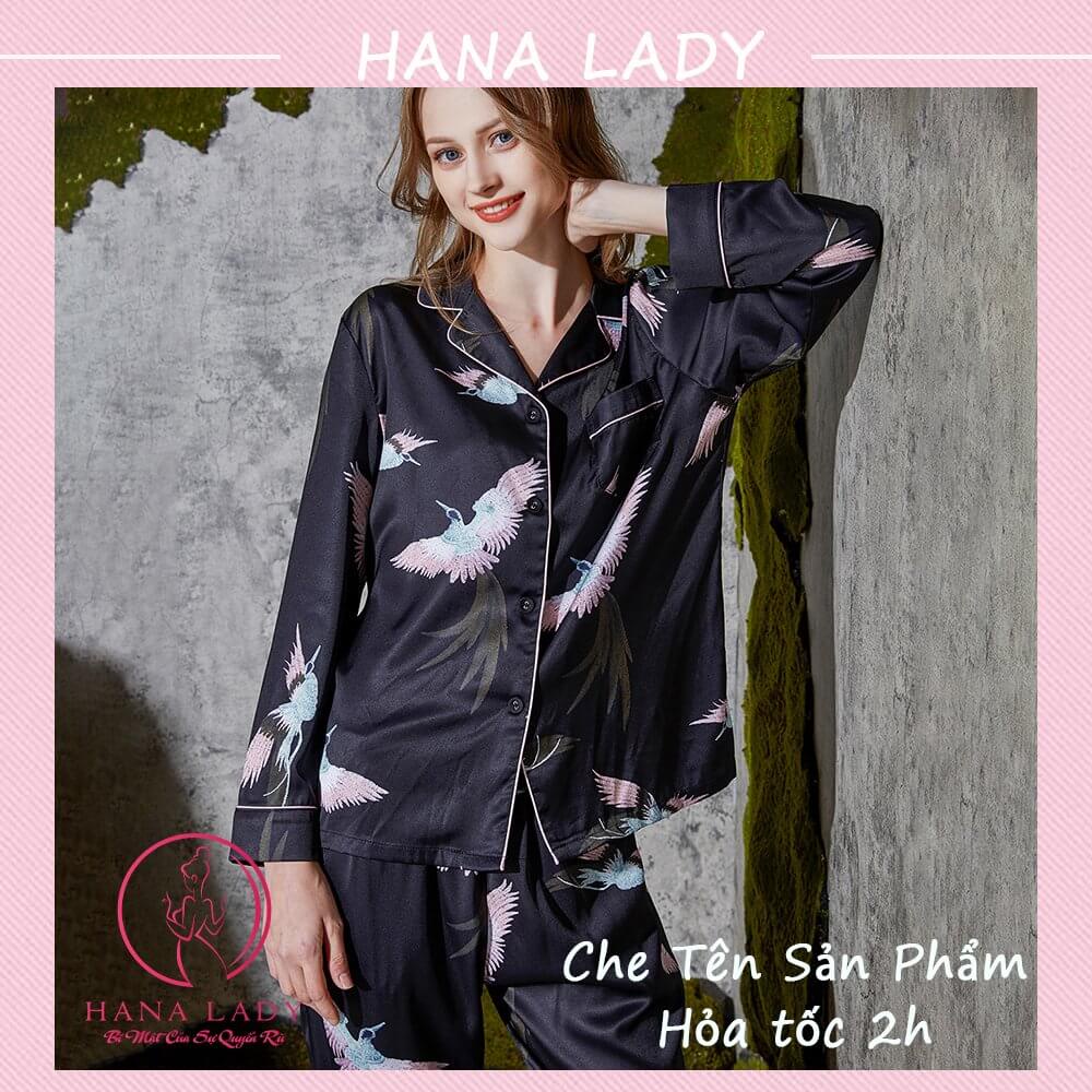 Đồ bộ pijama lụa mặc nhà mềm mại thoải mái PJ533