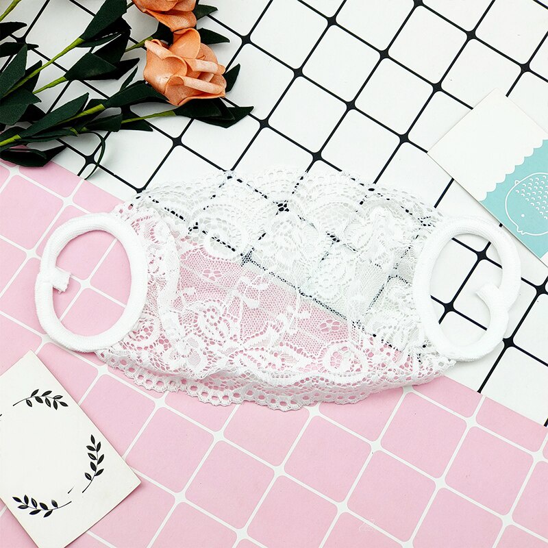 Khẩu Trang Ren Màu Đen Chống Nắng Một Lớp Thoáng Khí Gợi Cảm Cho Nữ